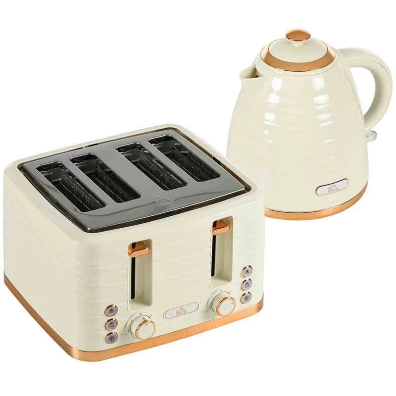 Image of Homcom 800-162V70BG 1.7L Kettle & 4 Slice Toaster Bundle