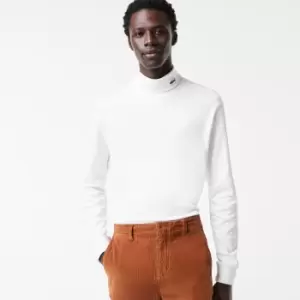Image of Lacoste Turtle Neck Longsleeve, White/White, Male, Longsleeves, UH0223-00-001