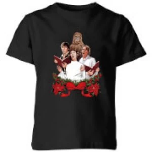 Image of Star Wars Jedi Carols Kids Christmas T-Shirt - Black - 11-12 Years