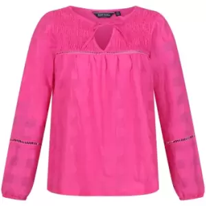 Image of Regatta Womens Calluna Coolweave V Neck Loose Fit Blouse 12 - Bust 36' (92cm)