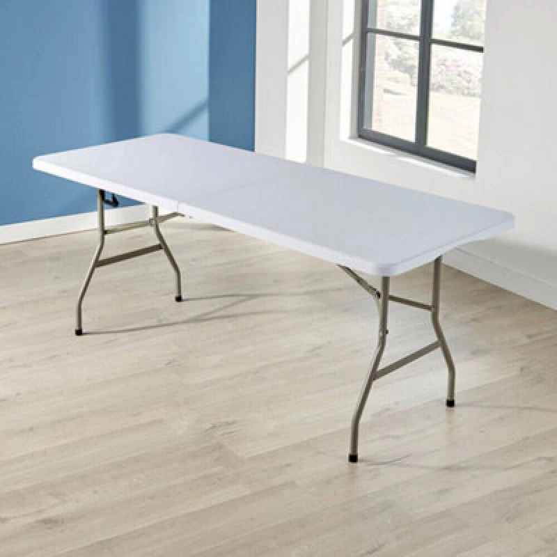 Image of Home Source Folding 6ft Outdoor Garden Dining Trestle Table White