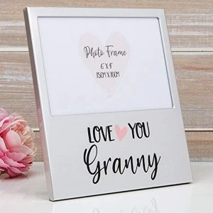 Image of 6" x 4" - Aluminium Photo Frame - Love You Granny