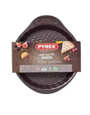 image of Pyrex asimetriA Metal Easy-Grip Flan Pan with Loose Base, 25cm