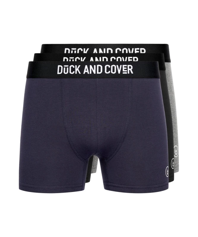Image of Duck and Cover 3 Pack of Bronteen Boxer Shorts - Multi Multi L
