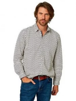 Image of Joe Browns Spot On Shirt - Cream, Size XL, Men