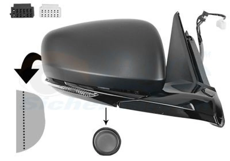 Image of VAN WEZEL Wing mirror VAN WEZEL 4317818