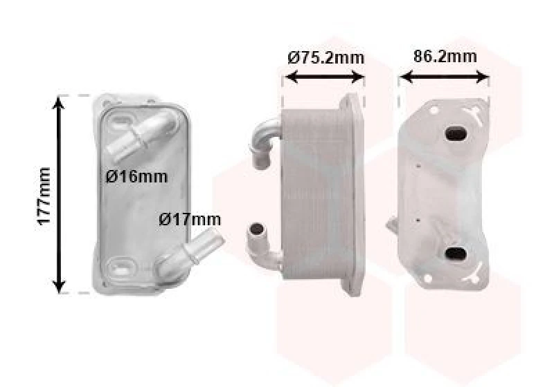 Image of VAN WEZEL Engine oil cooler VAN WEZEL 59013704