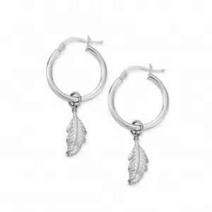 image of Didi Feather Hoop Earrings SEH725