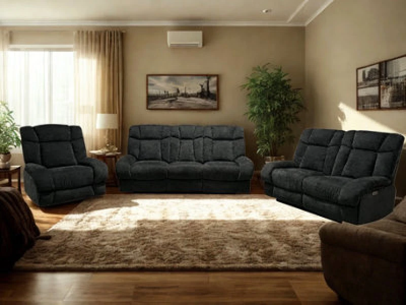 Image of DS Living Torino 1 Seater Recliner Sofa In Grey Or Silver