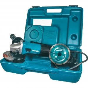 Image of Makita GA4530RKD Angle Grinder Diamond Blade 115mm 110v