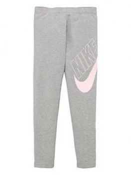 Image of Nike Girls Nsw Favorites Gx Legging - Grey/Pink