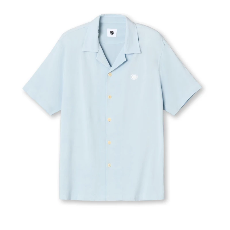 Image of Pretty Green Mens Plain Short-Sleeve Regular Fit T-Shirt Blue male Small
