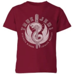 Image of Star Wars The Rise Of Skywalker True Jedi Kids T-Shirt - Burgundy - 9-10 Years - Burgundy