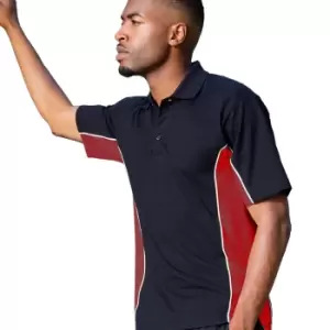 Image of GamegearA Mens Track Pique Short Sleeve Polo Shirt Top (S) (Navy/Red/White)