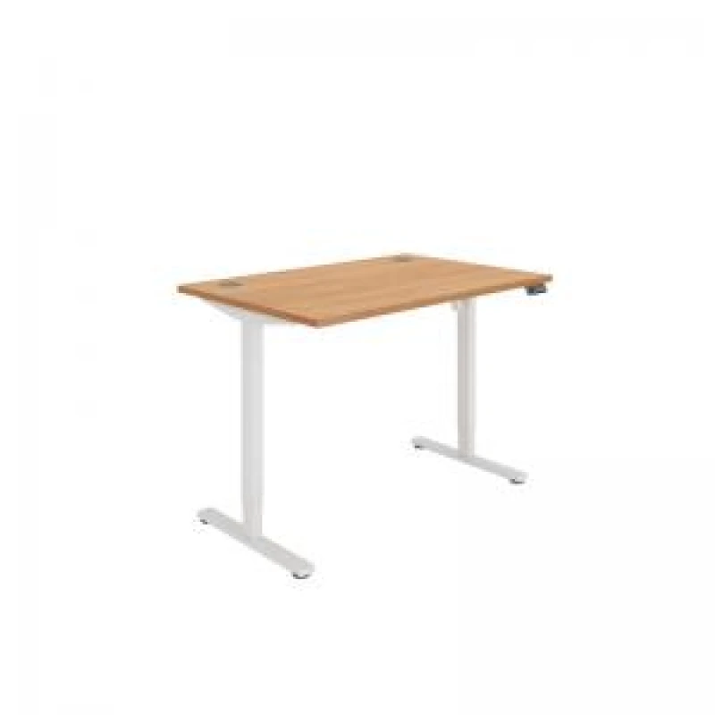 Image of Astin Economy Single Motor Sit/Stand Desk 1200x800x705-1220mm Norweigian Beech/White KF800010