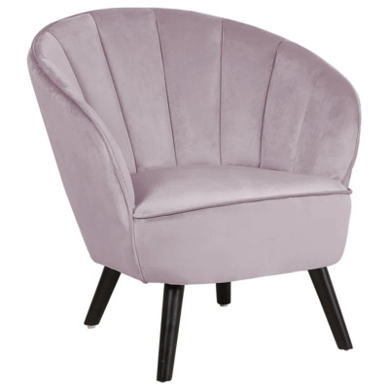 Image of Beliani Velvet Armchair Pink Dala