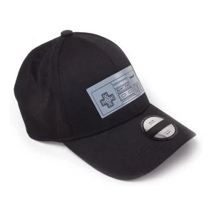 image of Nintendo - Nes Metallic Controller Print Unisex Curved Bill Cap - Black