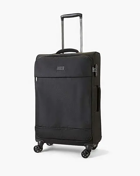 Image of Rock Luggage Paris VPK6X Medium Soft Shell Black Suitcase