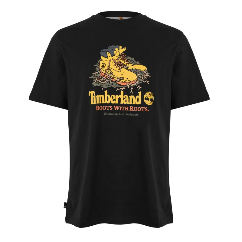 Image of Timberland Front Boot Graphic T-Shirt Black L