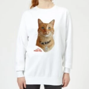 Image of Captain Marvel Goose Womens Sweatshirt - White