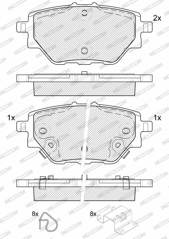 Image of Brake pad set FERODO FDB5125