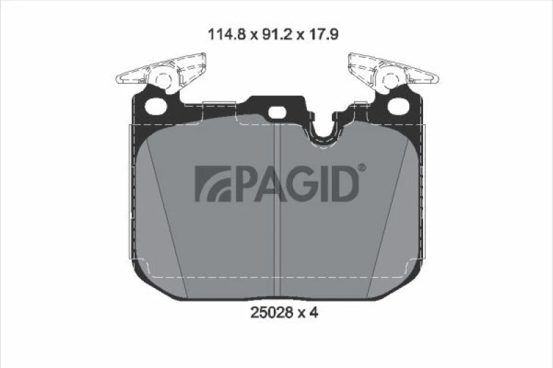 Image of Brake pad set PAGID T2440N