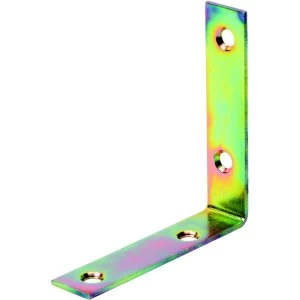 image of Wickes 80mm Galvanised Angle Bracket Pack 4