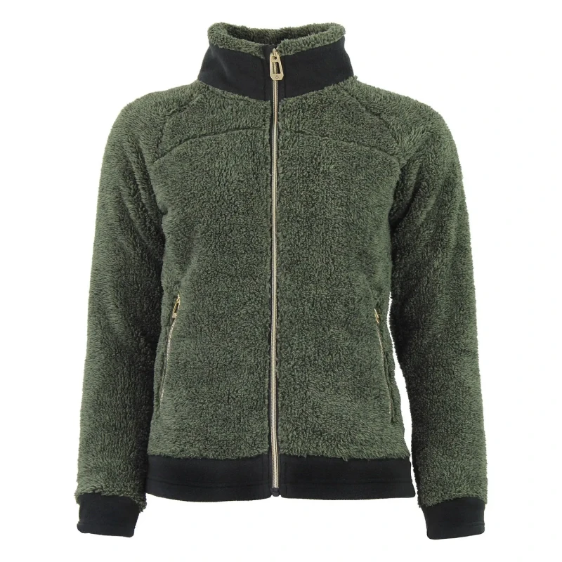 Image of Womens zipped fleece Peak Mountain Coral Sherpa 300G Vert Female L