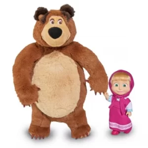Image of Masha & The Bear 12cm Doll With 25cm Bear Playset