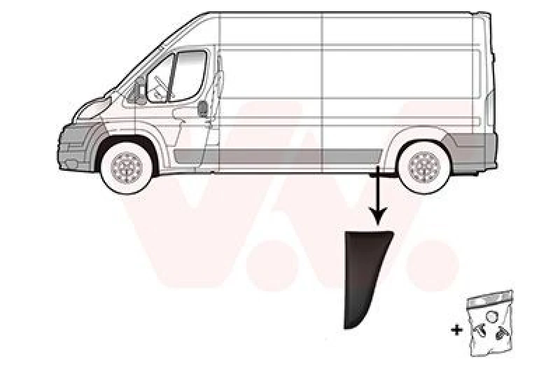 Image of VAN WEZEL Trim / Protective Strip, sidewall VAN WEZEL 1652415