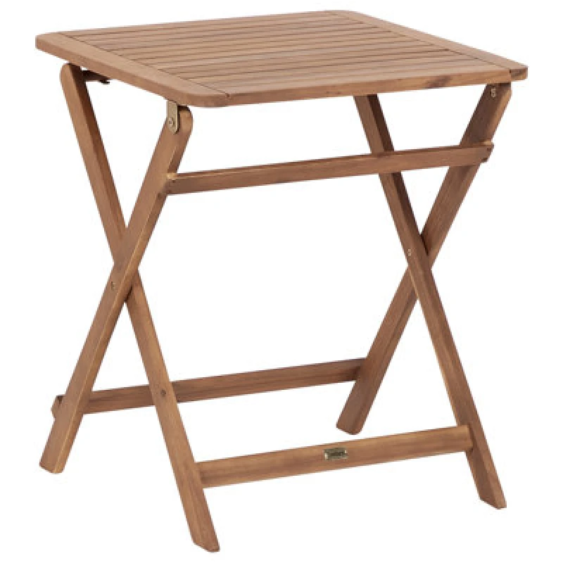 Image of Beliani Garden Side Table Paraggi Certified Acacia Wood Brown Folding