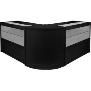 Image of MonsterShop Gemini Retail Display Shop Counters Set & Glass - Black