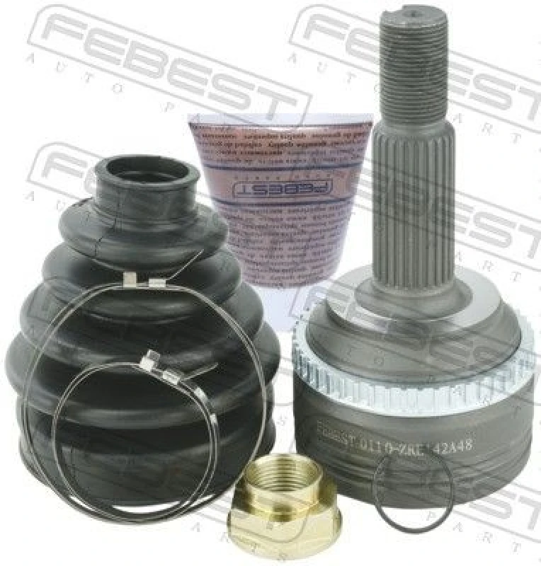 Image of FEBEST 0110-ZRE142A48 Joint, drive shaft Front Axle, with ABS sensor ring Joint,drive shaft (236)