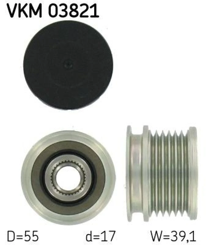 Image of SKF Alternator clutch pulley SKF VKM 03821