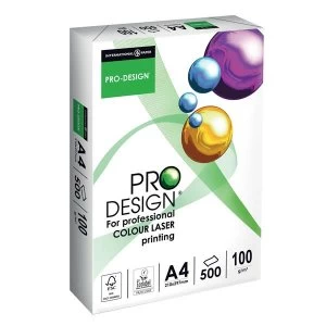 Image of International Paper Pro Design A4 100gm2 Printer Paper White 500 Sheets