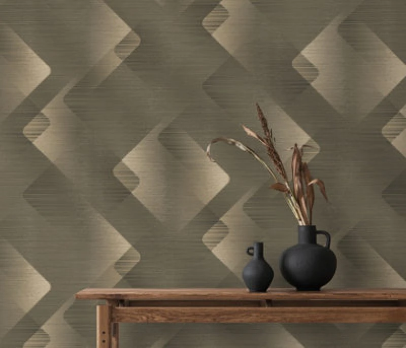 Image of Erismann Wallpaper Vertex Black