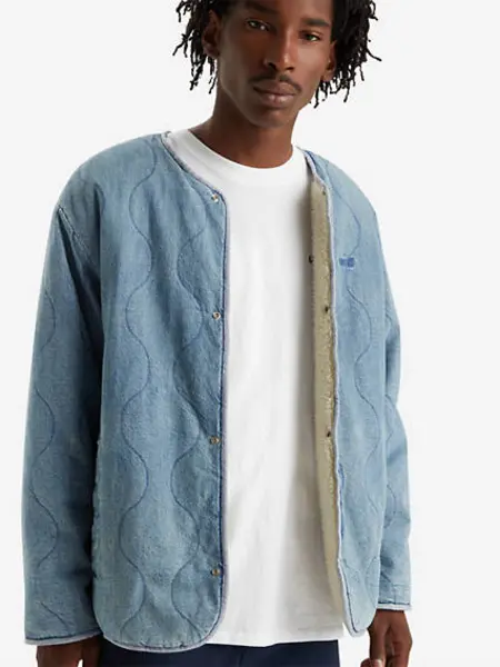 Image of Abbotts Reversible Filled Cardi Jackets - Blue
