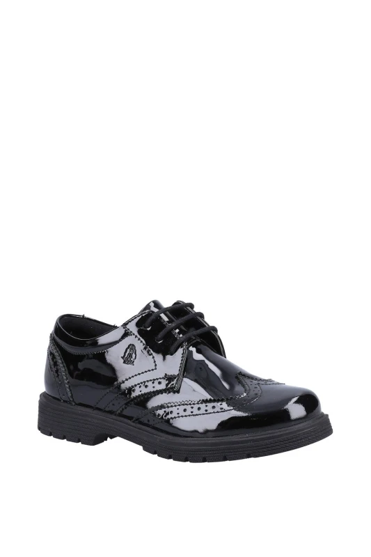 Image of Hush Puppies 'SALLY Patent JUNIOR' BTS FLFR Black