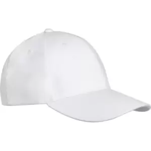 image of Elevate Unisex Adult Davis 6 Panel Cap (One Size) (White)