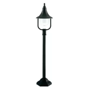 Image of Outdoor IP44 1 Bulb Short Mini Lamp Post Black Polycarbonate LED E27 100W