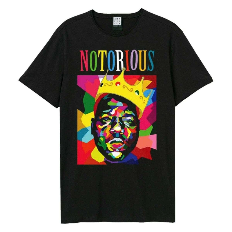 Image of Amplified Amplified Men Geo Crown Notorious Big T-Shirt in Black Size: X-Small Black XS Male 5063852064700