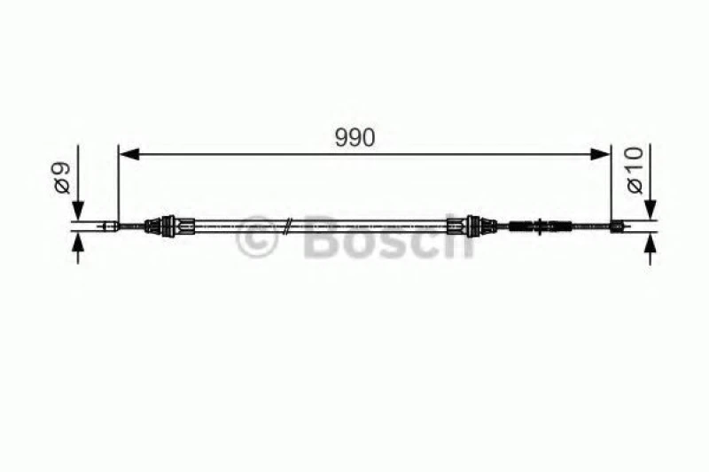 Image of Handbrake cable Bosch 1 987 477 751
