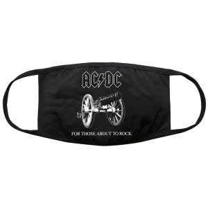 image of Ac/Dc - About To Rock Face Mask - Black