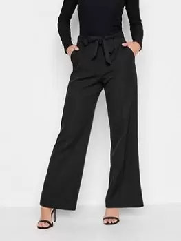 Image of PixieGirl Petite Belted Wide Leg Trouser, Black, Size 14, Women
