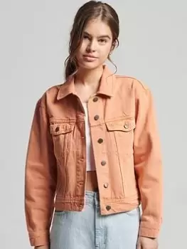 Image of Superdry Vintage Trucker Jacket -multi, Multi, Size 12, Women