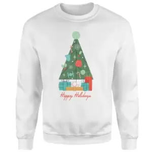 Image of Star Wars Star Wars Christmas Tree Christmas Jumper - White - L