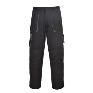 Image of Portwest TX16 Contrast Lined Trousers Black 2XL