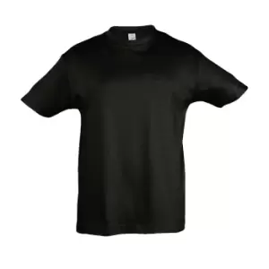 Image of SOLS Kids Regent Short Sleeve T-Shirt (10yrs) (Deep Black)