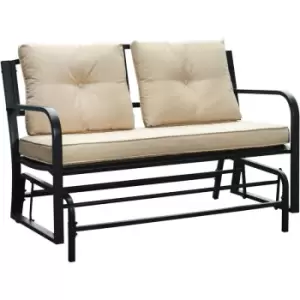 Image of Outdoor Double Rocking Chair Glider Loveseat w/ Cushion - Outsunny