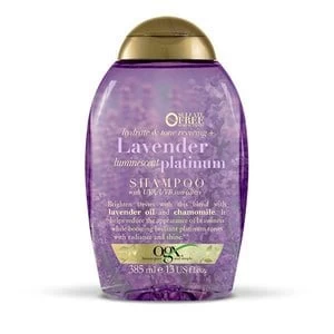 image of OGX Color Reviving Lavender Platinum Purple Shampoo 385ml